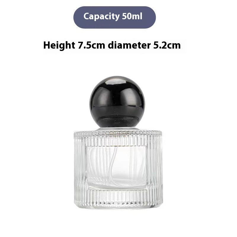 Bayonet Perfume Bottle Cylindrical Vertical Grain Ball